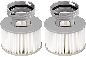 YanBan 2 juegos de filtros de bañera de hidromasaje + adaptador de base atornillable para MSpa, bomba de cartucho de filtro de versión mejorada apta para MSPA todas las bañeras de hidromasaje actuales