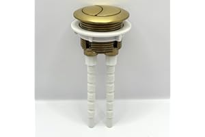 DIRECT ONLINE SHOPPING Universal Toilet Dual Flush Button Fit 38mm Cistern Hole (Brushed Gold)