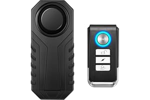 ‎ZEXMTE Fahrrad Alarm, 113dB Diebstahlsicherung Alarm Mit Fernbedienung, Vibration Motion Sensor Wasserdicht Alarm Für Motorrad, Roller, Fahrrad, Tür