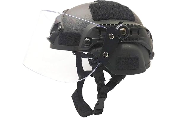 Casque de Protection Tactique Airsoft, Casque Tactique Mich 2000 Version Action avec Support NVG et Masque de Protection Anti-vandalisme pour Les Jeux Airsoft Paintball CS en Plein air