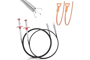 BMLIINGCHAU Abflussspirale 4 Stück Abflussreiniger Spirale, Krallengreifer 200cm/90cm, Abflussschlange, Drain Snake Haarfänger für Badewanne Abwasserkanäle Waschbecken Küche Bad Spülbecken Kanal