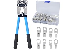 HASUDEI Pinza Crimpatrice Kit pinza a crimpare Terminale AWG 10-0, 6/10/16/25/35/50 mm ² Pinze per crimpare cavi strumenti pinza crimpatrice connettori