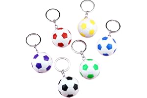 LANDSCAPE LIGHTS2K 6 Pièces Mini Football Porte-Clés, Porte-Clés de Ballon de Fête, Porte-Clés Sportif de Football Bon pour Les Cadeaux de Fête Décorer des Sacs à Dos de Sport des Cadeaux de Fête de Carnaval Scolaire