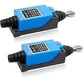 2PCS Limit Switch ME8112 220V 5A, Momentary Stroke End Switch with Parallel Roller Plunger, Limit Switch Safety Switch for CN