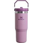 STANLEY IceFlow Flip Straw Tumbler Pipetli Termos Su Şişesi 0.89 Litre - Lilac | Paslanmaz &Ccedil;elik | 12+ saat soğutur. - Sızdır
