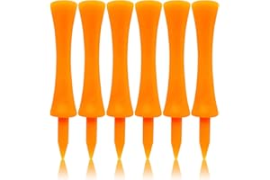 FINGER TEN Golf Tees Plastic Castle Unbreakable Same Heights or Mixed Sizes 120 Pcs, Golf Practice Tee for Mats Size 1 1/4,1 1/2, 1 3/4, 2, 2 1/4, 2 3/4 Durable Color Blue Yellow