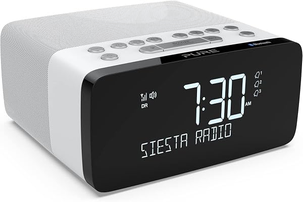 Pure Siesta Charge Radio Portable Personnel Numérique Blanc - Radios Portables (Personnel, Numérique, Dab, Dab+, FM, 4 W, LCD, 3, 5 mm)