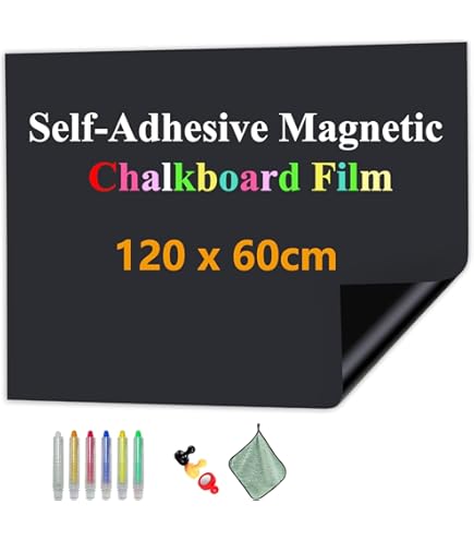 Selbstklebende Tafelfolie 120x60 Cm Grau - Whiteboard Folie Mit Kreide | Markerfolie Für Wand & Möbel