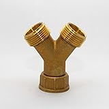 Solid Brass washing machine Y piece connector, Highly recommended over plastic/PVC YPiece by LP Supplies