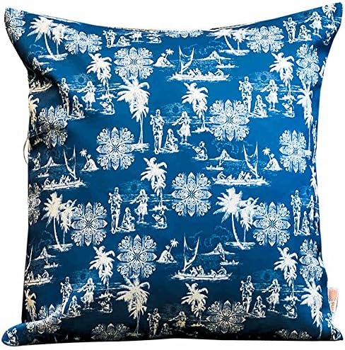 Sunburst Outdoor Living 45cm x 45cm (No Piping) Laua Paisley Decorative Throw Pillow Cushion Cover for Couch, Bed, Sofa or Patio - Only Case, No Insert
