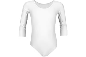 Aquarti Mädchen Body 3/4 Arm Ballett Trikot