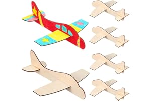 Kisangel 20Pcs Wooden Aircraft Model Kit: Children DIY Toys, Assembly Puzzle, 18.5cm Size, Classroom & Party Activity, Family Creative Play