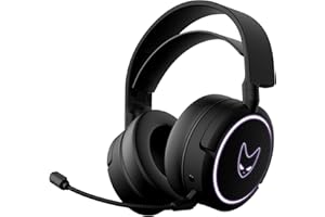 Oversteel - Kanthal Wireless Gaming Headset 7.1, integriertes Mikrofon, 20 Stunden Akkulaufzeit, PC/PS5/PS4/Xbox/Switch-kompatibel, Schwarz