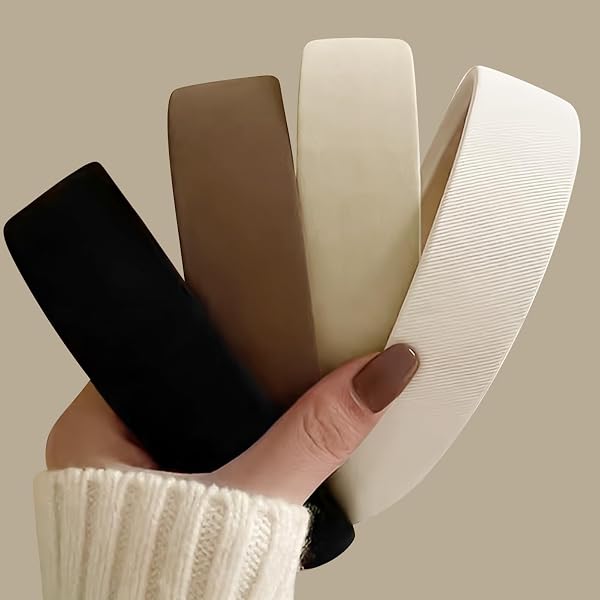 Lot De 6 Bandeaux Satin Multicolores - Serre-tête Femme Confortable, élastique, Diamètre 12,5 Cm - 10