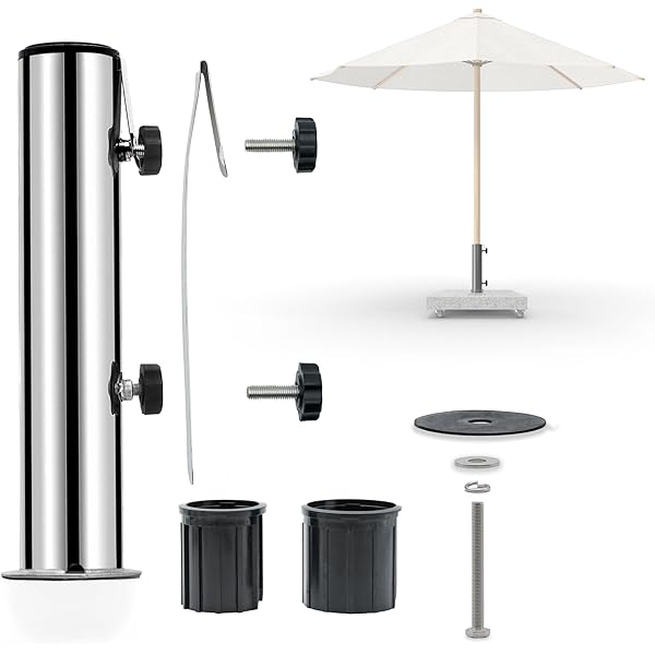 Pièce De Rechange Pour Parasol De Jardin : Cadre Métal Argenté (manche)