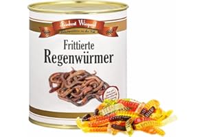 ‎4YOUDESIGN 4you Design Fine Fried Earthworms from a Tin – Joke Gift for Children and Adults – Fruit Gum Worms in Original Delicatessen Tin – Funny Idea for Children's Birthday – 1 x 200 g