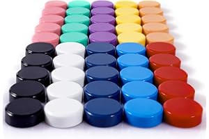 DARUITE 50 szt. wytrzymałych okrągłych magnesów do biura, lodówki, tablicy, kuchni i magnesów do domu, 20 x 8 mm