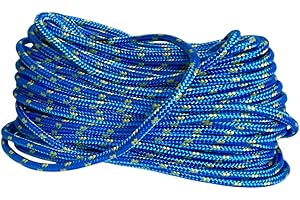 ‎BK SHOP BK Shop Polypropylene Rope 10 mm x 30 m - Braided Cord PP Blue - Waterproof Rope with Core - UV-Resistant Pull Rope - Polypropylene Cord for Construction, Traffic, Sailing and Water Sports
