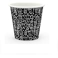 GRADISCO - Bicchieri in Carta per Cappuccino da 240ml Colore Bianco con stampa 100% Compostabili e Biodegradabili - Ideali per Bevande Calde Cappuccino, Thè, Cioccolata - 100 bicchieri da 8oz