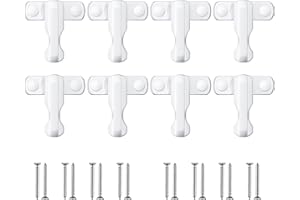8pcs Sécurité Fenêtre Enfant, Kamtop Bloc Fenetre Securite Enfant en Alliage de Zinc Durables Loquets Bloque Poignée avec Vis de Fixation Protection Fenetre Enfant pour Portes et Fenêtres UPVC
