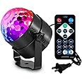 Lizhi Plastic Led Sound Activated Party Lights Disco Ball Dj Strobe Club Lamp 7 Modes Magic Mini Led Stage Lights For Home Dance Parties Birthday Dj Bar Wedding Show Club Pub-Corded Electric,Black