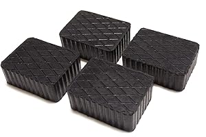 FILAVERSE - 4pz Tamponi per Ponte Sollevatore Kit Tamponi universali in Gomma Piena, Quadrati per Ponti a Forbice corghi ravaglioli omcn | Fianchi ondulati con Tecnologia Best-Grip (4 X B060)