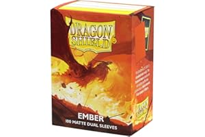 ARCANE TINMEN Dragon Shield Matowe etui na karty Dual Ember Alaric Revolution Kindlerh (pomarańczowe) 100 CT w standardowym rozmiarze - rękawy na karty MTG gładkie i wytrzymałe - kompatybilne z Pokemon & Magic The