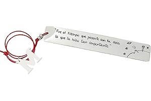 Punto de libro personalizado con inicial, punto de libro de metal grabado, regalo original marcapáginas