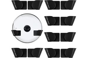 DQZSY 6 paia di supporti per coperchi per pentole, da appendere, per gli amanti dell'organizzazione, staffa da cucina, supporto da appendere, facile da cucina, regolabile