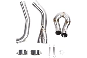 EVGATSAUTO Tubo di Eliminazione Catalizzatore di Scarico per Moto, Tubo di Collegamento di Scarico in Metallo di Ricambio per Shiver 750 750 GT 2008-2017 Tubo Centrale di Scarico