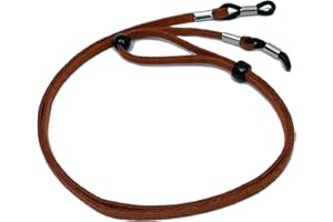 GERNEO® - Valencia – hochwertiges Brillenband Wildlederoptik - Unisex PU Brillenkordel für Sonnenbrillen & Lesebrillen – Halterungen silber