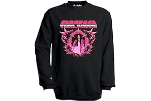 MAGLIERIA CONFORTI Felpa per Bambina Ragazza di Anna - Vera Baddie Tour 2025 - Bianca o Nera Tutte Le Taglie MOD. Girocollo