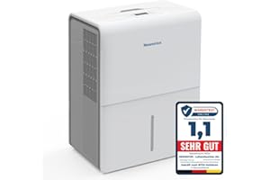 Newentor Luftentfeuchter 25L/24h, Für 215m³/80m² Räume - 3 fache Geräuschreduktion - Stromsparender Chip - Einfache Bedienung - 10 J. Gar. - Mit 1M Ablaufschlauch&Abnehmbarem Filter, Timer