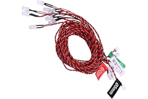 KIMISS Luci di Navigazione Rc Luci di Navigazione Aereo Rc Plastica Kit di Illuminazione a 8 LED Luci Lampeggianti di Simulazione per Elicottero Aereo Rc