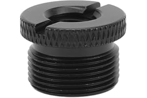 Akozon Viti Adattatore Filettato per Asta Microfono Adattatore per Viti per Microfono per Supporto per Microfono Adattatore a Vite da 3/8 di Pollice Femmina a 5/8 di Pollice Maschio(Nero