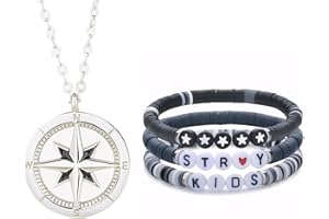 TURYYUER Stray Kids Halskette Armband Set – Unverzichtbares Stray Kids Merch für Kpop Fans, Perfektes und Sammlerstück