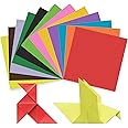 ANVIRO Origami Paper, Premium 120 Double-Sided Sheets, 12 Vibrant Coloured Paper, 15x15cm Square Craft Paper, 70gsm Drawing Paper, Ideal for Arts and Crafts for Kids Age 5-8 Perfect for DIY Activities