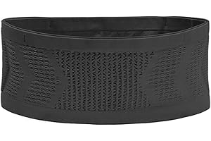 Yuqilin Atmungsaktive Verdeckte Gürteltasche, Large Capacity Laufgürtel, Unisex Hüfttasche, Multifunktionale Running Belt, Laufen Hüfttasche, für Laufen, Jogging, Radfahren (Schwarz/M)