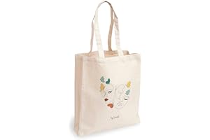 Loxato Borsa Shopper Donna - Tote Bag Tela - Shop Art Borsa - Shopper Borsa - Borsa Tela Donna - Borse di Cotone 35x42cm Extra Largo 8cm - Shopper in Tela - Borsa Canvas