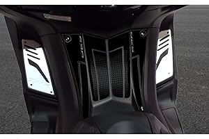 Resin Bike Autocollant Moto Compatibles avec Yamaha Tmax 530 2012-2016. Protection Repose-Pieds Avant Contre Les Chocs et Les Éraflures. Autocollants 3D Résinés – Made in Italy