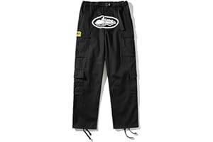 VENTOUSE pour Corteiz Cargo pour Pantalons Corteiz, Pantalons Hommes, Pantalons Cargo Vintage, Streetwear Décontracté, Mode, Multi Poches, Pantalons Droits, Vêtements de Travail Hip Hop, Taille Haute, Blanc