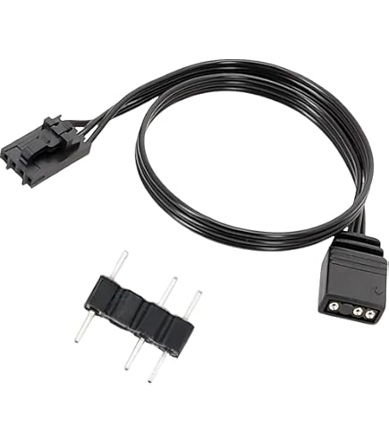 PATIKIL Cavo Prolunga Femmina 4 Pin 12V 30cm Per Ventole RGB E Strisce LED – Confezione Da 3 Pezzi, Nero
