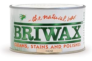Briwax Original Clear 400g – Multi-Shade Wood Wax Polish | Ideal for Furniture Restoration & DIY Wood Projects