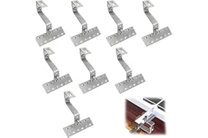 JEEJINYAN 8 STK Dachhalterungen Solarmodule, Verstellbar Feuerverzinkt Dachhaken Photovoltaik, Dachhaken PV Montageset Ziegeldach Solarpanel Halterung Ziegeldach