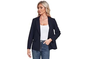 MINTLIMIT Blazer classique à manches longues pour femme, veste à un bouton, tenue d'extérieur à revers avec poches 2024, taille S à 2XL