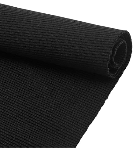 GORGECRAFT Tissu Tricoté Côtelé Élastique pour Poignets, Ceinture, Fournitures de Couture, Col, Bandes D'Ourlet, Tissu Fabriqué à la Main pour Poignets, Veste, Encolure, Bordure, Vêtements, Noir GORGECRAFT Tissu Tricoté Côtelé Élastique pour Poignets, Ceinture, Fournitures de Couture, Col, Bandes D'Ourlet, Tissu Fabriqué à la Main pour Poignets, Veste, Encolure, Bordure, Vêtements, Noir