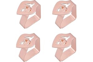 SUpoetry 4 Pcs Clip per Tovaglia, Acciaio Inox Fermatovaglia, Tovaglia Clip in Acciaio, per Tavolo da Pranzo, Barbecue, Festa All'aperto, Oro Rosa