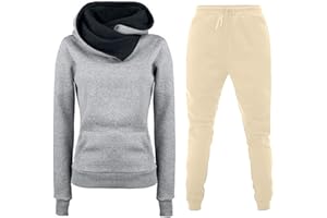 DIAND Fleece Tracksuit Sets for Women Two Piece Workout Teddy Activewear Sports Suit Hert Print Hoodie Pullover and Drawstring Pants Lounge Wear Sets Ladies Gym Hoodie Yoga Joggers Tracksuits Outfits Set