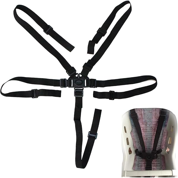 Cintura Sicurezza Passeggino Universale 3 Punti - Regolabile, Nylon, Per Seggiolone/Auto - Foto 10