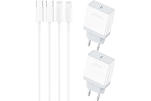 4-Pack Ladekabel und Schnellladegerät für iPhone 11 12 13 14/14 Plus/14 Pro/14 Pro Max, 20W Ladegerät und 1M Kabel USB C Netzteil Schnellladekabel Stecker Power Adapter Netzstecker Nisiyama